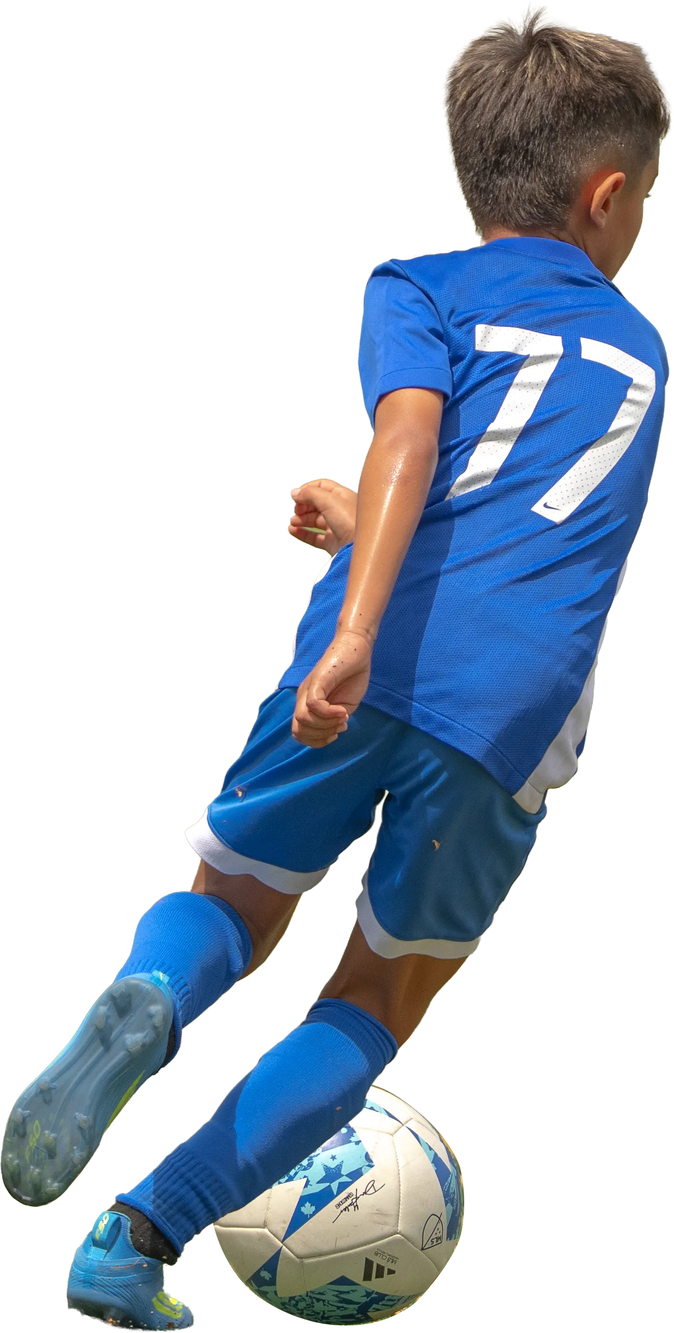Isaac Moncada con el dorsal 77 del Key Biscayne Soccer Club